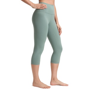 CRZ YOGA Butterluxe Yoga Capris Leggings 19” – High Waisted Workout Buttery Soft Athletic Lounge Womens Crop Pants(Crater Green)