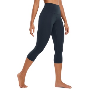 CRZ YOGA Butterluxe Yoga Capris Leggings 19” – High Waisted Workout Buttery Soft Athletic Lounge Womens Crop Pants(True Navy)