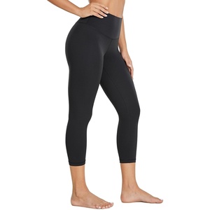 CRZ YOGA Butterluxe Yoga Capris Leggings 21” – High Waisted Buttery Soft Lounge Womens Crop Pants(Black)