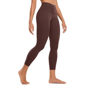 CRZ YOGA Butterluxe Yoga Capris Leggings 23” – High Waisted Buttery Soft Workout Womens Lounge Pants(Taupe)