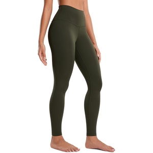 CRZ YOGA Butterluxe Yoga Leggings 28” – High Waisted Womens Workout Lounge Pants Buttery Soft(Olive Green)