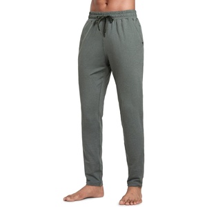 CRZ YOGA Cloud Jersey Lightweight Sweatpants for Men 30″ – Workout Casual Yoga Lounge Open Bottom Pants with Zipper Pockets(Grey Sage)