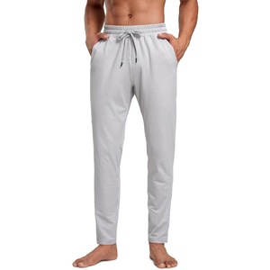 CRZ YOGA Cloud Jersey Lightweight Sweatpants for Men 30″ – Workout Casual Yoga Lounge Open Bottom Pants with Zipper Pockets(Platinum Grey)