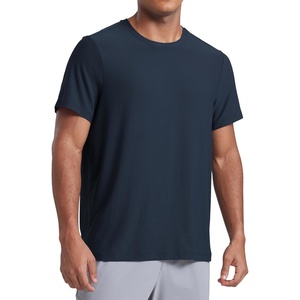 CRZ YOGA Cloudweight Crewneck Shirts for Men – Comfy Lightweight Workout Casual Athletic Short Sleeve T-Shirts(True Navy)