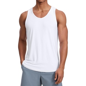 CRZ YOGA Cloudweight Workout Tank Tops for Men – Comfy Lightweight Quick Dry Sleeveless Muscle Athletic Shirts(White)