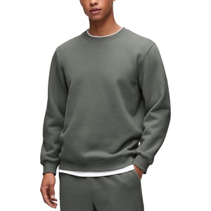 CRZ YOGA Cotton Fleece Lined Pullover Sweatshirts for Men – Crewneck Cozy Casual Athletic Daily Workout Sweat Shirt Tops(Grey Sage)