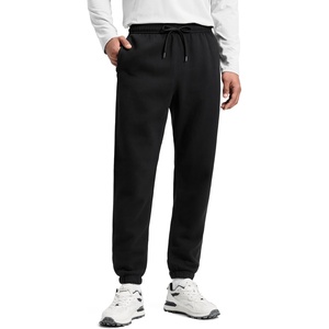 CRZ YOGA Cotton Fleece Lined Sweatpants for Men 30″ – Classic Fit Casual Lounge Cozy Sweat Pants Joggers with Zipper Pockets(Black)