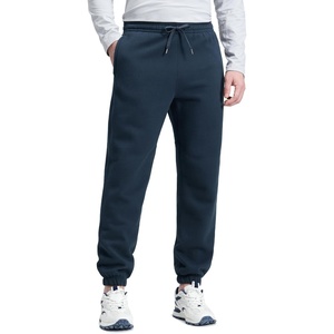 CRZ YOGA Cotton Fleece Lined Sweatpants for Men 30″ – Classic Fit Casual Lounge Cozy Sweat Pants Joggers with Zipper Pockets(Ink Blue)