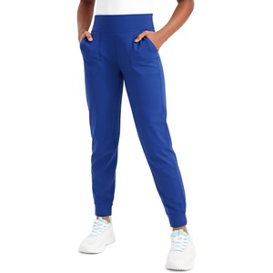 CRZ YOGA Girls Butterlift Athletic Joggers – Active Running Casual Lounge High Waist Pants with Pockets Kid Teen(Waves Blue)
