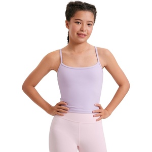 CRZ YOGA Girls Butterluxe Double Lined Camisole Crop Tank Tops – Dance Yoga Athletic Casual Spaghetti Y Back Kids Teen(Lilac Air)