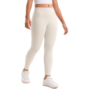 CRZ YOGA Girls Butterluxe Full Length Yoga Leggings – Athletic Sports Casual Pants High Waist Tights Kids Teen(Milky White)