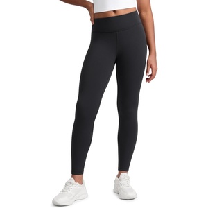 CRZ YOGA Girls Matte Thermal Fleece Lined Full Length Leggings – Casual Athletic High Waist Pants Winter Warm Kids Teen(Ink Gray)