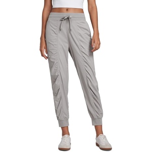 CRZ YOGA Lightweight Workout Joggers for Women 26″/28.5″/30.5″ – Outdoor Running Casual Pants with Pockets(Dark Chrome)