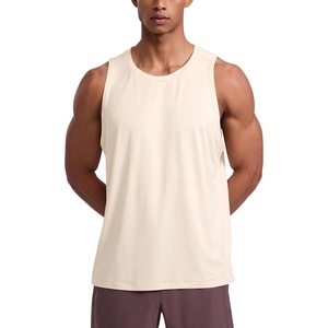 CRZ YOGA Lightweight Workout Tank Tops for Men – Crewneck Quick Dry Texture Muscle Athletic Gym Running Sleeveless Shirts(White Opal)
