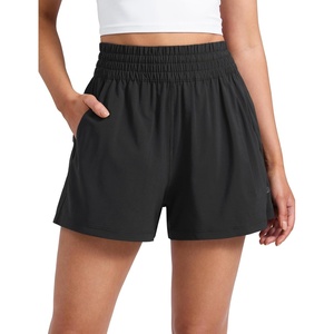 CRZ YOGA Linerless Relaxed Casual Shorts for Women 3″ – High Waisted for Lounge Athletic Golf with Pockets(Black)