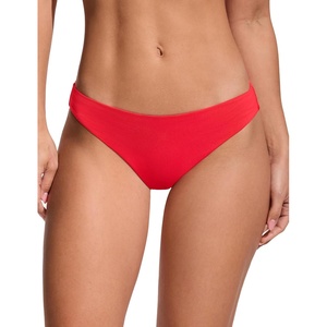 CRZ YOGA Low Waisted Bikini Bottom for Women – Cheeky Basic Bathing Swimsuit Swim Briefs(Deep Red)