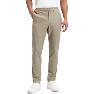 CRZ YOGA Men’s All Day Comfy Golf Pants – 28″/30″/32″/34″/36″ Quick Dry Lightweight Work Casual Trousers with Pockets(Oak)