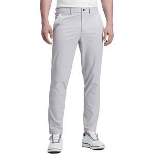 CRZ YOGA Men’s All Day Comfy Golf Pants – 28″/30″/32″/34″/36″ Quick Dry Lightweight Work Casual Trousers with Pockets(Platinum Grey)