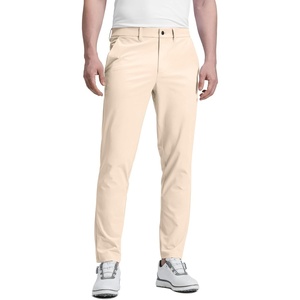 CRZ YOGA Men’s All Day Comfy Golf Pants – 28″/30″/32″/34″/36″ Quick Dry Lightweight Work Casual Trousers with Pockets(Raw Linen)