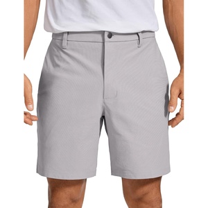 CRZ YOGA Men’s All Day Comfy Golf Shorts – 7″/9″ Stretch Lightweight Flat Front for Casual Work with Pockets(Gull Gray)