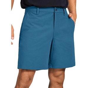 CRZ YOGA Men’s All Day Comfy Golf Shorts – 7″/9″ Stretch Lightweight Flat Front for Casual Work with Pockets(Iron Blue)