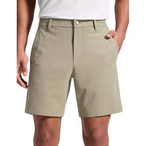 CRZ YOGA Men’s All Day Comfy Golf Shorts – 7″/9″ Stretch Lightweight Flat Front for Casual Work with Pockets(Khali Barley)