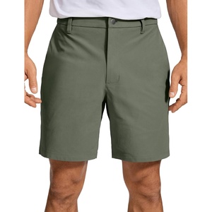 CRZ YOGA Men’s All Day Comfy Golf Shorts – 7″/9″ Stretch Lightweight Flat Front for Casual Work with Pockets(Light Army Green)