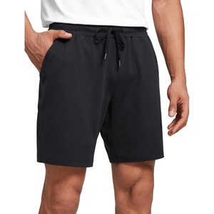 CRZ YOGA Mens Cloud Jersey Sweat Shorts 7″ – Lightweight Soft Breathable for Casual Workout Lounge with Pockets(Black)