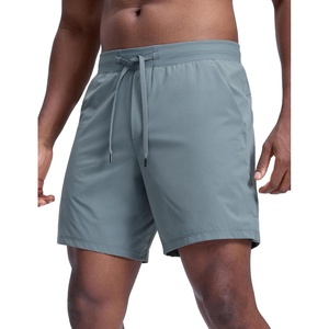 CRZ YOGA Mens Linerless Motion Shorts 7″ – Side Split Workout Daily Quick Dry for Gym Athletic Casual with Pockets(Belgian Blue)