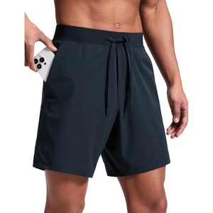 CRZ YOGA Mens Linerless Motion Shorts 7″ – Side Split Workout Daily Quick Dry for Gym Athletic Casual with Pockets(True Navy)