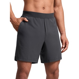 CRZ YOGA Men’s Linerless Split Training Shorts 7″ – Lightweight Quick Dry Soft Workout Running Athletic Gym with Pockets(Graphite Grey)