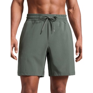 CRZ YOGA Men’s Linerless Workout Shorts 7” – Quick Dry for Running Sports Athletic Gym with Pockets(Grey Sage)