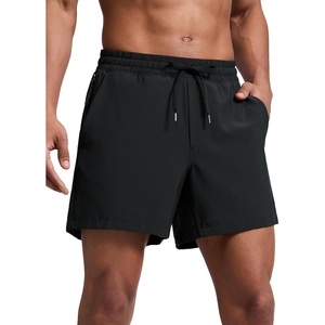 CRZ YOGA Mens Swim Trunks 5”/7” – Mesh Liner Quick Dry Beach Sports Casual Swimwear Shorts with Pockets(Black)