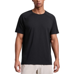 CRZ YOGA Micro-Mesh Workout Shirts for Men – Lightweight Breathable T-Shirts Running Athletic Training Short Sleeve Tops(Black)
