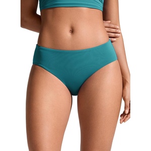 CRZ YOGA Mid Waisted Bikini Bottoms for Women – Full Coverage Bathing Suit Swimsuit Basic Swim Briefs(Green Jade)