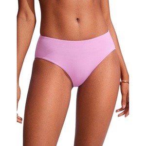CRZ YOGA Mid Waisted Bikini Bottoms for Women – Full Coverage Bathing Suit Swimsuit Basic Swim Briefs(Vita Pink)