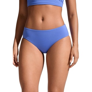 CRZ YOGA Mid Waisted Bikini Bottoms for Women – Full Coverage Bathing Suit Swimsuit Basic Swim Briefs(Wild Indigo)