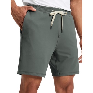 CRZ YOGA Performance Shorts for Men 7″ – Knit Stretch Breathable Sweat-Wicking Workout Athletic Gym Casual with Pockets(Grey Sage)