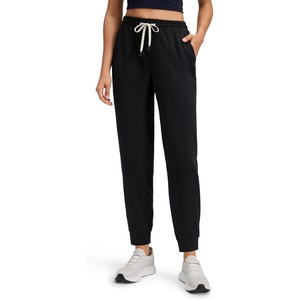 CRZ YOGA Performance Workout Joggers for Women 27.5″ – Tapered Running Casual Athletic Pants with Pockets(Black)