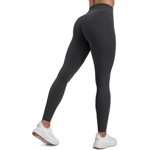 CRZ YOGA Secretsculpt Butterlift Workout Leggings 28″ – No Front Seam High Waisted Womens Yoga Pants Booty Scrunch Butt(Mysterious Grey)