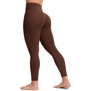 CRZ YOGA Secretsculpt Minor No Front Seam Leggings 25″ – Softretch High Waisted Womens Yoga Pants Buttery Soft Booty Lifting(Lava Brown)