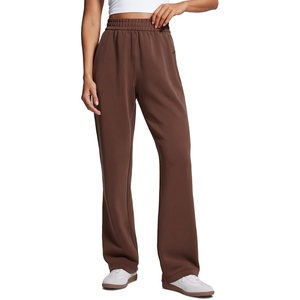 CRZ YOGA SoftAura Straight Leg Casual Sweatpants Women 28″/30″/32″ – Modal Lounge Travel Pants with Pockets(Coffee Brown)