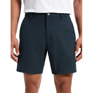 CRZ YOGA Stretch Cotton Chino Shorts for Men – 7″ Breathable Work Casual Classic Fit Twill Flat Front with Pockets(True Navy)