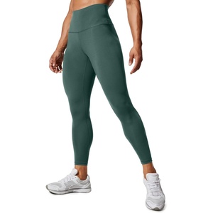 CRZ YOGA Women’s Hugged Feeling Compression Leggings 25 Inches – Thick High Waisted Tummy Control Workout Pants Tights(Dark Forest Green)