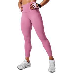 CRZ YOGA Women’s Hugged Feeling Compression Leggings 25 Inches – Thick High Waisted Tummy Control Workout Pants Tights(Velvet Dust)
