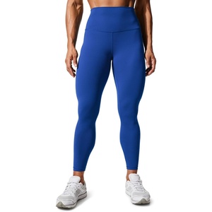 CRZ YOGA Women’s Hugged Feeling Compression Leggings 25 Inches – Thick High Waisted Tummy Control Workout Pants Tights(Waves Blue)