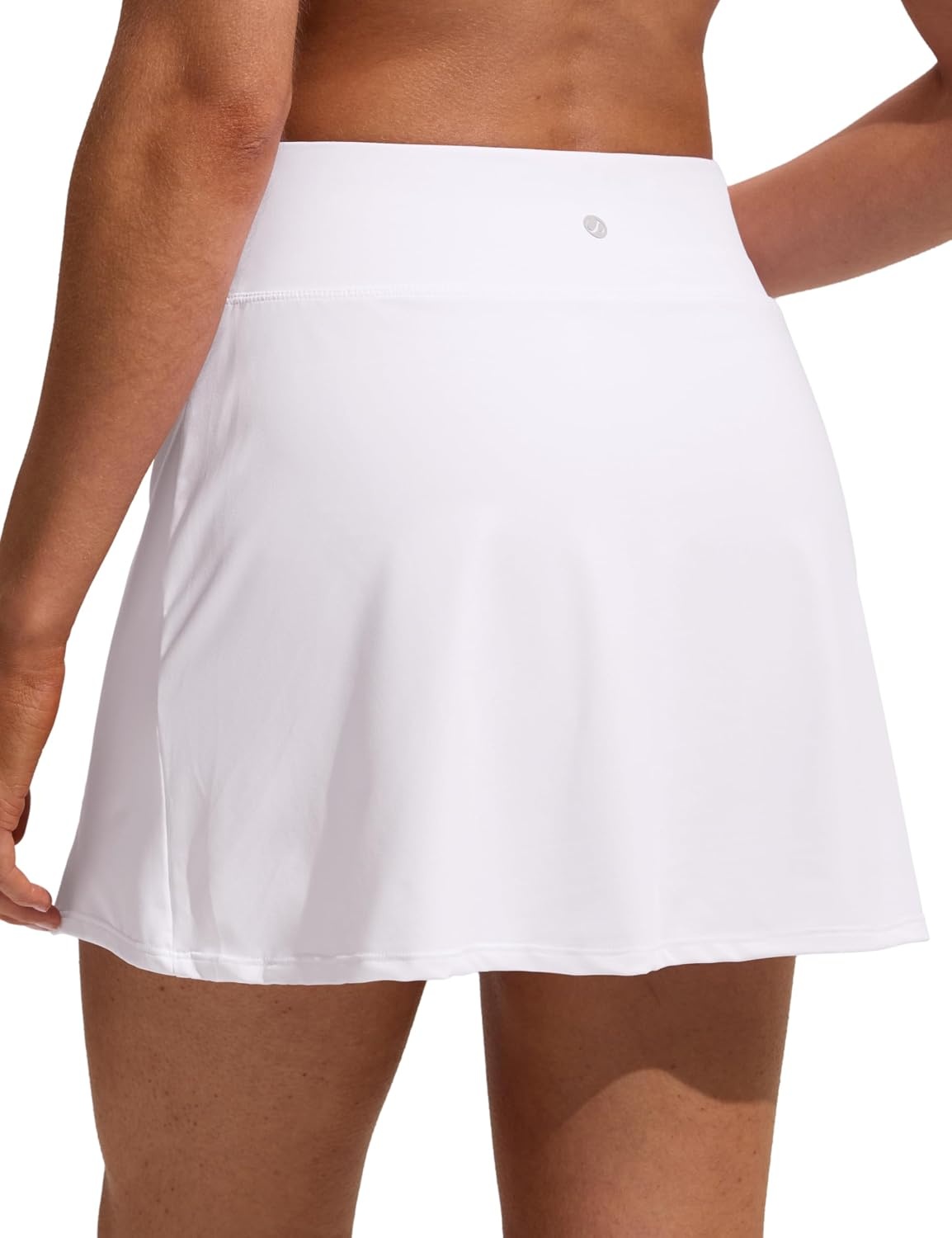 image:imageCRZ YOGA A Line Swim Skirt for Women High Waisted Side Slit Bathing Suit Bikini BottomsWhite