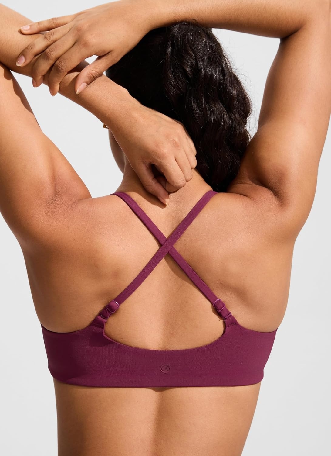 image:imageCRZ YOGA AC Scoop Neck Bikini Tops for Women Padded Adjustable Bathing Swimsuit Spaghetti Straps Swim Sports BraFuchsia