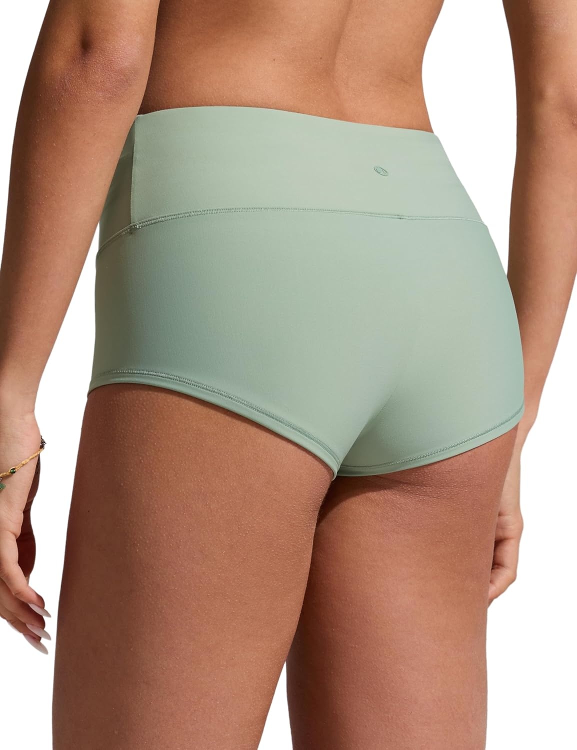 image:imageCRZ YOGA Boyshort Board Shorts for Women High Waisted Bathing Suit Bikini Bottoms Quick Dry Beach Trunks with LinerGreen Palm Court