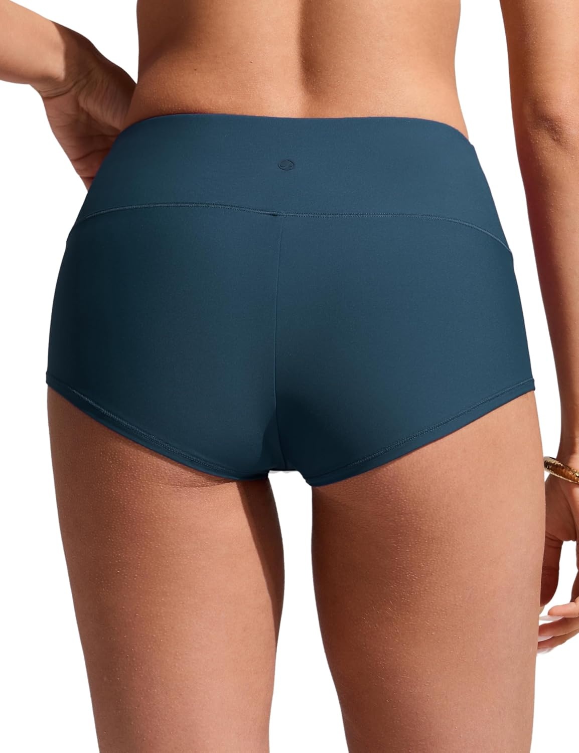 image:imageCRZ YOGA Boyshort Board Shorts for Women High Waisted Bathing Suit Bikini Bottoms Quick Dry Beach Trunks with LinerInsignia Blue